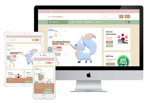 Drupal 8 webshop fejlesztés - babawebshop.net